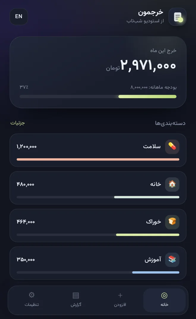 تصویر واقعی رابط فارسی خرجمون