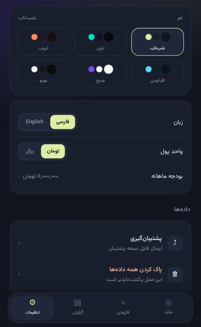 تصویر واقعی رابط فارسی خرجمون