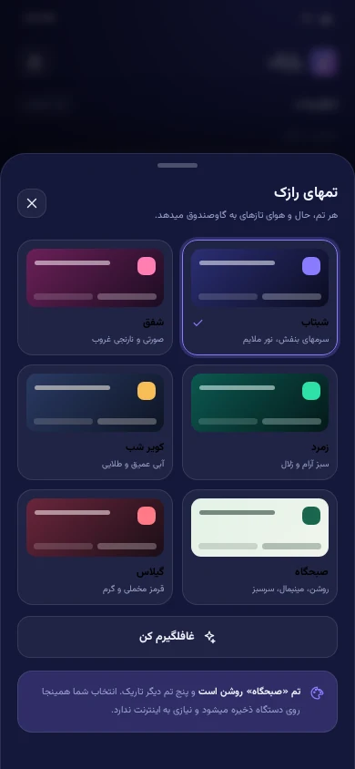 شش تم نمایشی رازک